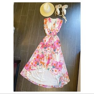 Eliza J floral high low maxi dress Size 2